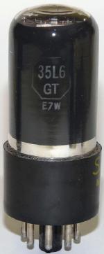 Tube electronique 35l6gt power tetrode 8 pins ( octal )