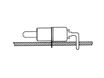 Inverseur bipolaire horizontal coude (on)-off-(on) pour ci