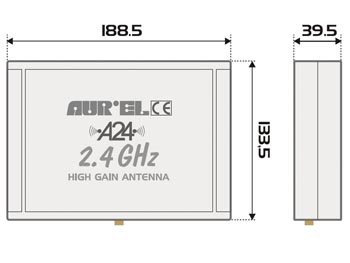 Antenne 2.4ghz +10dbi - haute amplification