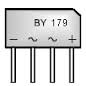 Pont de diode  500v 1.5a configuration :-~~+