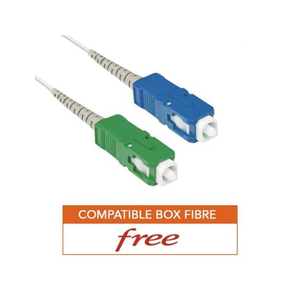 Cordon fibre optique sc-upc / sc-apc 2m (internet) l=15m