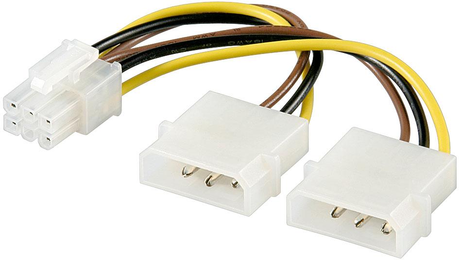 Câble d'alimentation cak -s07 2 x 5.25 / pci express 6 pins