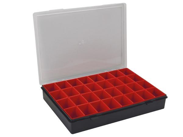 Boîte de rangement 32 compartiments amovibles 330 x 247 x 54 mm