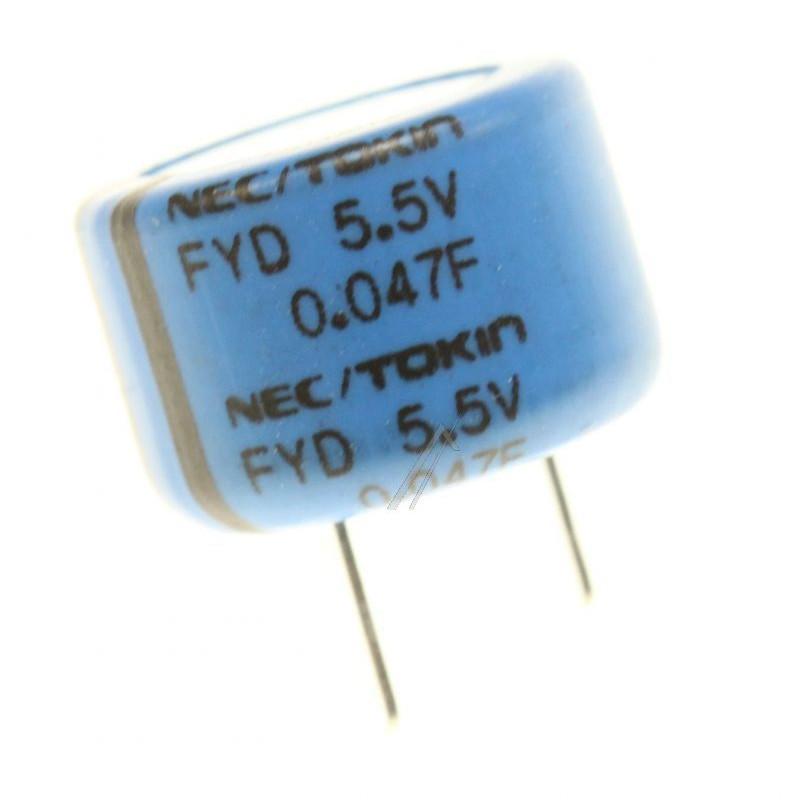 Condensateur mémoire super condensateur; tht; 0,047f; 5,5vdc; -20÷80%; trame: 5,08mm