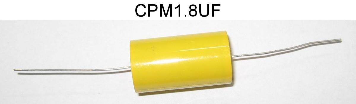Condensateur polypropylene axial 250v 1.8 uf 14x31mm