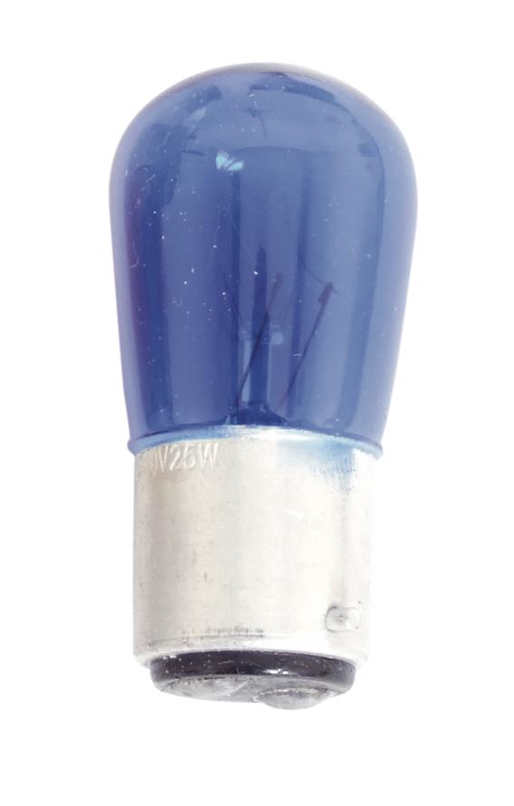 Lampe b22 d 230v 25w 22 x 6 0mm bleue