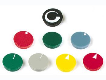 Lid for 10mm button (blue - white line)