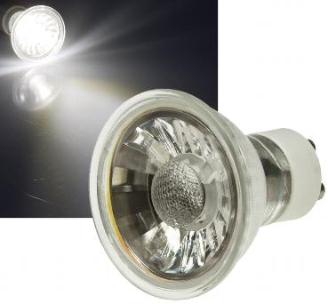 Lampe mr16 gu10 - a led cob 3w - blanc neutre - 4000°k - 250 lumens - 230v - 36°-