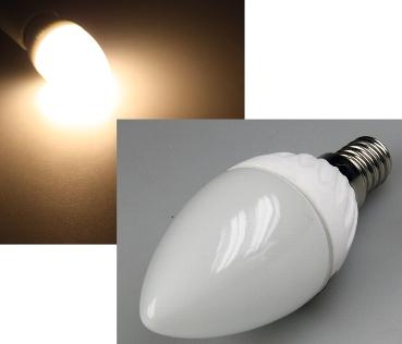 Lampe e14 - a   leds  5w - blanc chaud - 3000°k - 400 lumens - 230v - flamme 37 x 99 mm