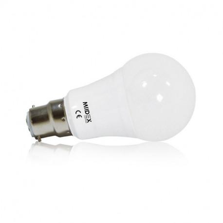 Lampe b22  led 9w - blanc chaud - 3000°k - 820 lumens - 230v
