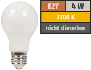 Ampoule a filament led e27 opaque 4w blanc chaud 2700k 420 lumens 60x110mm