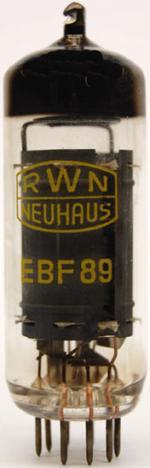 Tube electronique ebf89 / 6dc8 / 7125 double diode / pentode 9 pins ( noval )