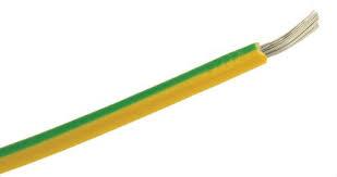 Fil de cablage - vert/jaune - multibrin ( 32 x 0.235mm ) 1.5mm2 d=3.03mm l=10m