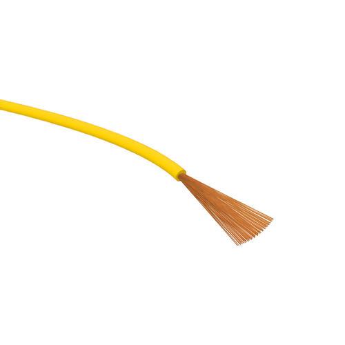 Fil de cablage - jaune - multibrin ( 128 x 0.05mm ) 0.25mm2 d=1.4mm l=1m ( série lify ) très flexible