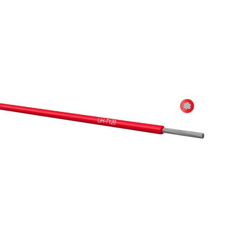 Fil de cablage - rouge - multibrin ( 32 x 0.10mm ) 0.25mm2 d=1.1mm l=1m ( série lih ) sans halogène - 40 a + 120 °c