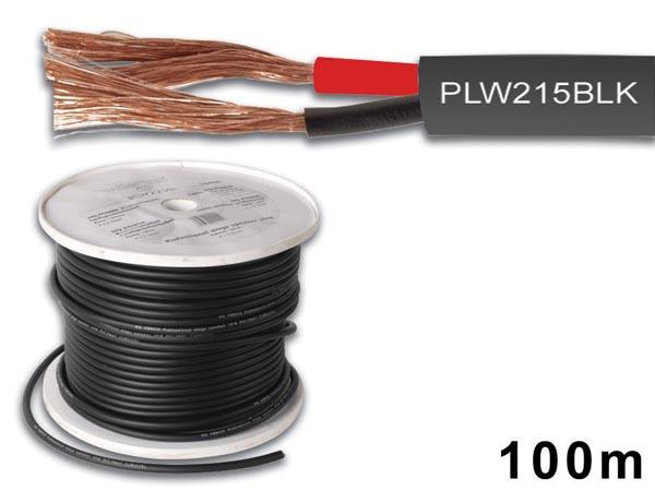 Cable haut parleur avec gaine noire 2x 1.5mm l 100m