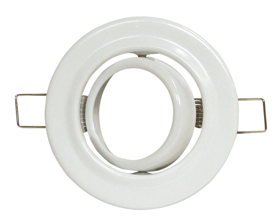 Support de lampe mr16 gx5.3 12v 50w max orientable 15° couleur:blanc