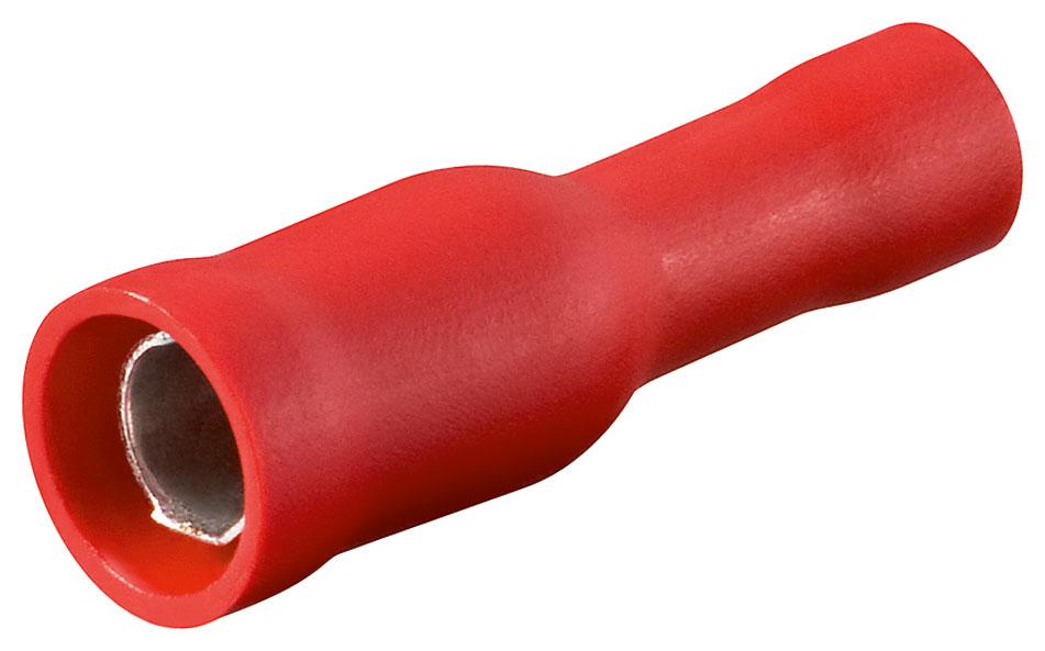 Cosse cylindrique femelle pour cable 0.5-1.5mm2 rouge lot de 100 x pièces