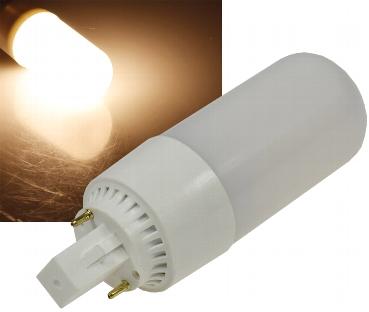 Lampe g24 a leds 8watts 630 lumens lumiere chaude 3000°k  360° 230v 40x120mm