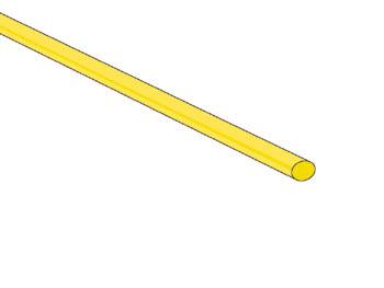 Gaine thermorétractable jaune Ø2.4mm coef. de rétractation 2:1 l=1m