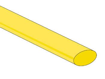 Assortiment de gaines thermorétractables jaunes 25 pièces Ø9.5mm l=1.2m
