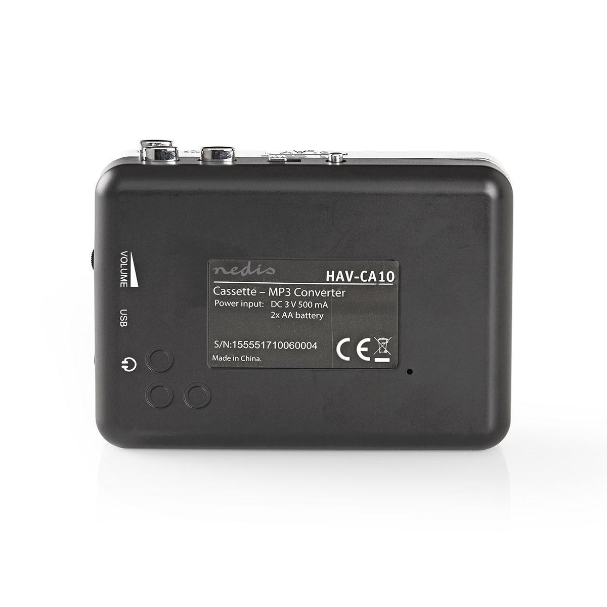 Convertisseur usb cassette-mp3 portable | avec câble usb et logiciel
