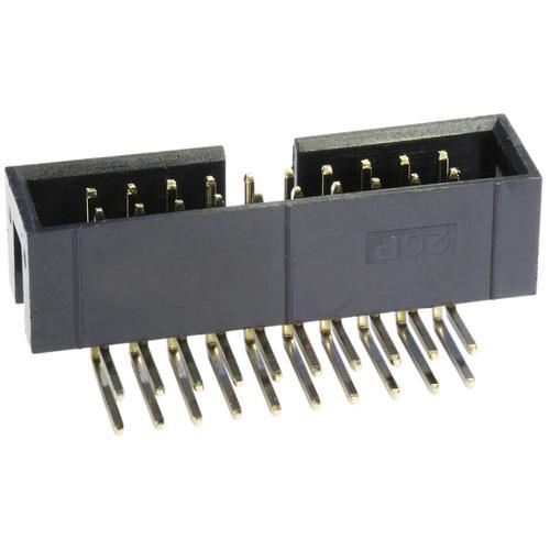 He10 male coude ci 90° 2x 10 pins pas 2.54mm