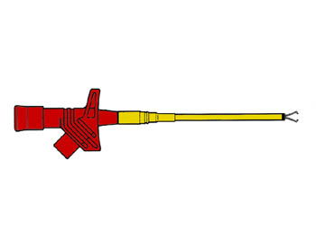 Grip-fils à tige flexible (kleps 2600) - cat2  1000v/4a hirschmann - rouge
