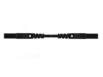 Cordon de mesure 4mm - de sécurité -  cat3  1000v 16a - noir l=25cm (mlb/gg-sh 25/1) hirschmann
