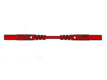 Cordon de mesure 4mm - de sécurité - cat3  1000v 16a - rouge - l=25cm (mlb/gg-sh 25/1) hirschmann