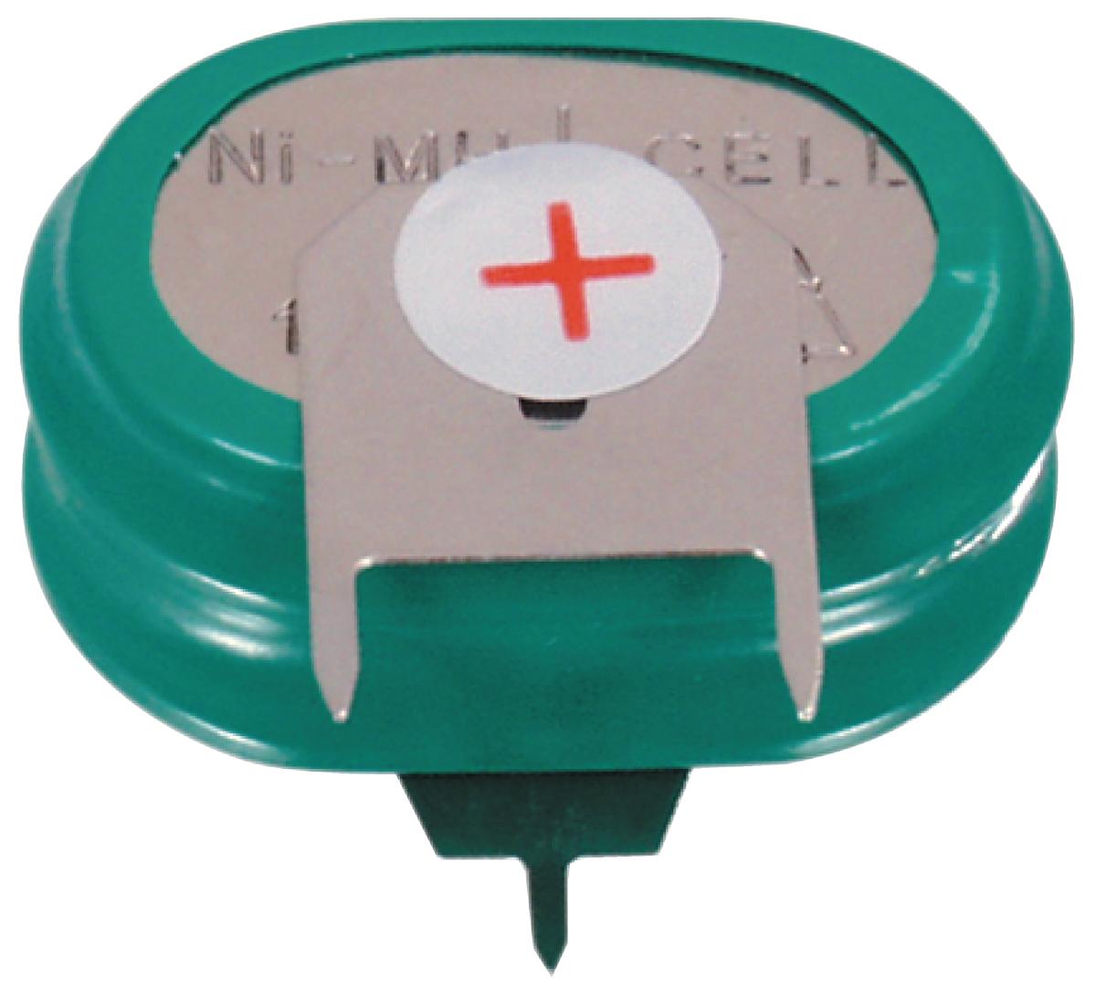 Accu bouton ni-mh 2.4v 140ma (25 x 14 x 12mm) à souder