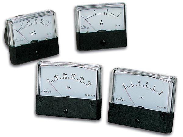 Ampèremètre analogique de tableau 100ma cc / 60 x 47mm