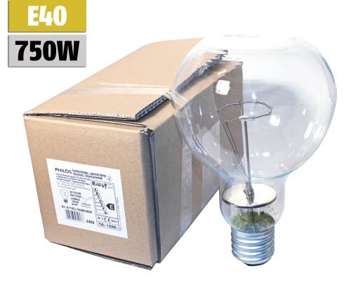 Lampe  e40 230v 750 watts  lumens 55x94mm