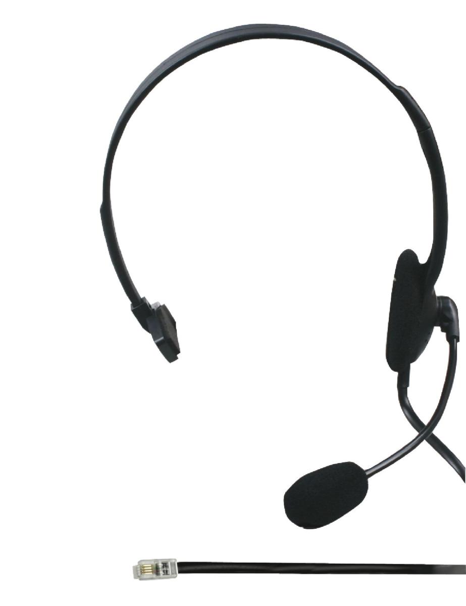 Micro casque multimédia mono connecteur rj11 pour téléphonie fréquence: 20 à 20000hz