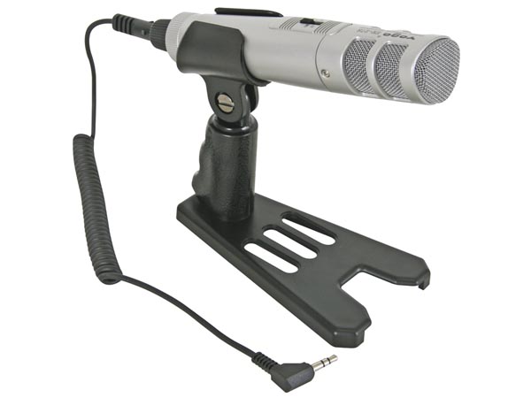 Microphone stereo electret avec support de table pour interwiew /enregistrements