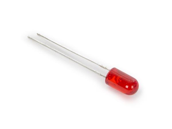 10 led rouge transparente 5mm 1.8v à 2.2v 0.02a (20ma)