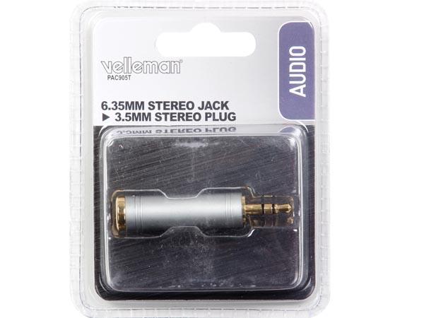 Stéréo jack 6.35mm vers fiche stéréo 3.5mm / profe