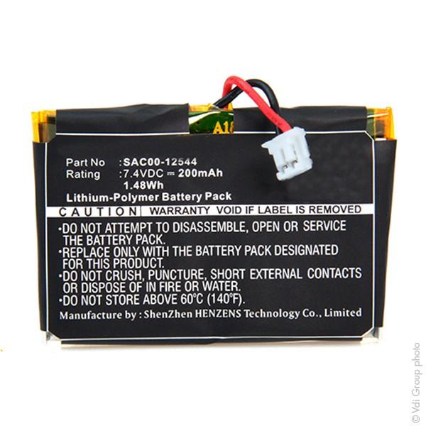 Batterie li-ion polymere 7.4v 200ma 26,31mm (l) x 40,13mm (l) x 5,77mm (h)