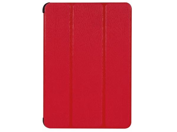 étui avec couverture intelligente et sangle élastique pour apple ipad mini - similcuir rouge