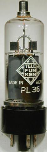 Tube electronique pl36 / 25e5 / 25f7 power amplifier pentode 8 pins