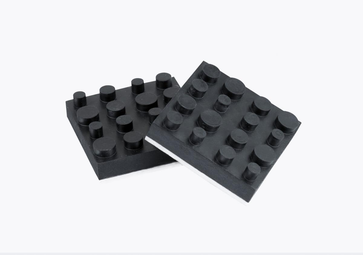 Coussin antivibration carré ( lot de 4 x pièces )
