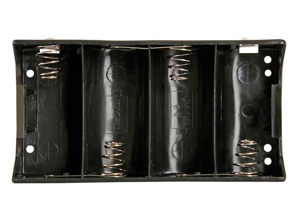 Coupleurs de 4 piles d (r20), avec cosses à souder 142 x 73 x 31mm