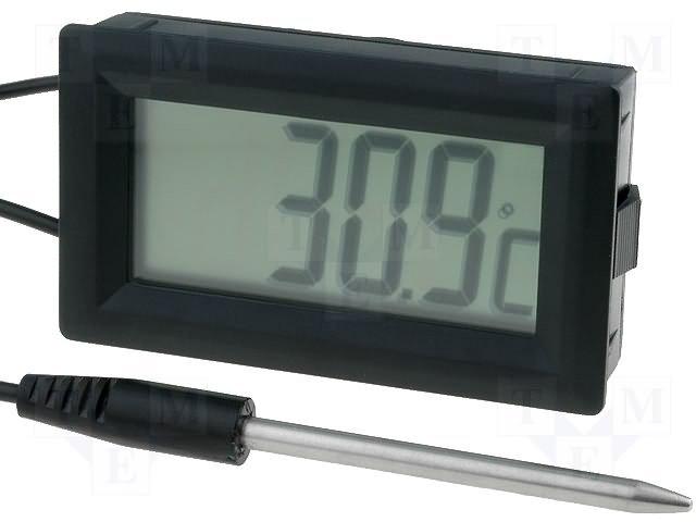 Thermomètre digitale à encastrer - 50°c à + 300°c précision :  0.1°c de -19.9 a 199.9°c ; 1°c pour autres valeurs