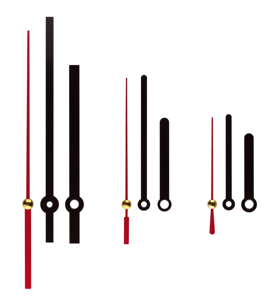 3 x ensemble de 3 aiguilles pour mécanisme d'horloge différentes longueur