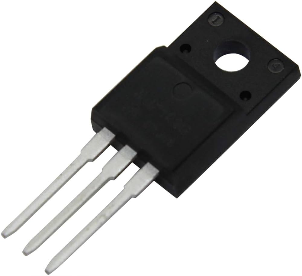 Transistor n-mosfet unipolaire 800v 6a 45w to220fp(isolé) rds(on)=1.35 ohms