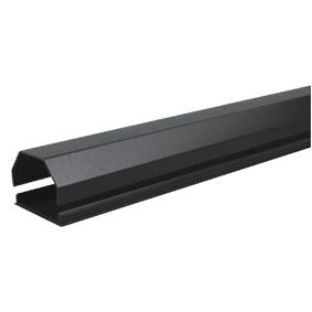 Goulotte aluminium noire pour passage de câbles d'écran plat 110cm könig