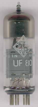 Tube electronique uf80 / 19bx6 pentode 9 pins