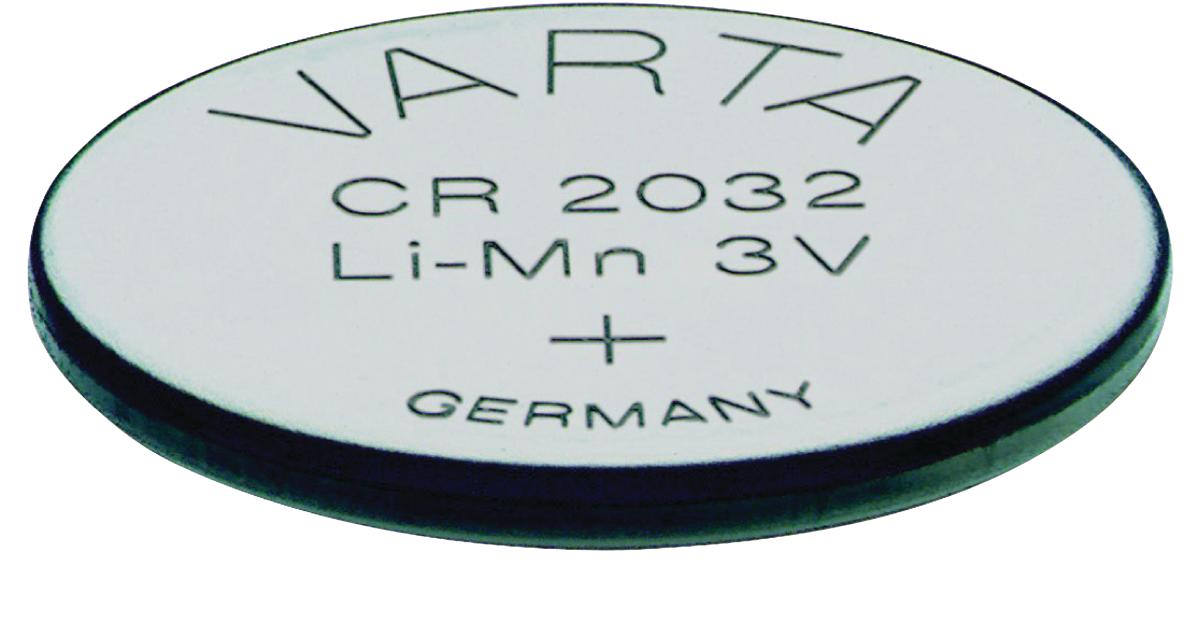 Pile bouton lithium 3.0v 230ma (20 x 3.2mm) cr2032 varta 6032.801.401