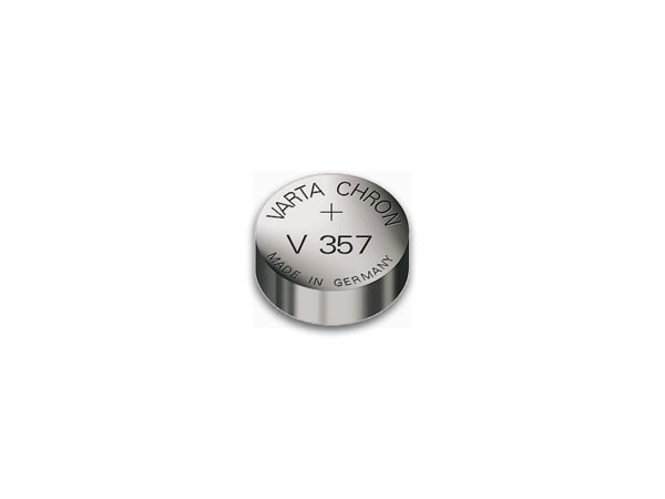 Pile bouton oxyde d'argent 1.55v 155ma (11.6x 5.4mm) sr1154sw/lr44/varta 357.801.111