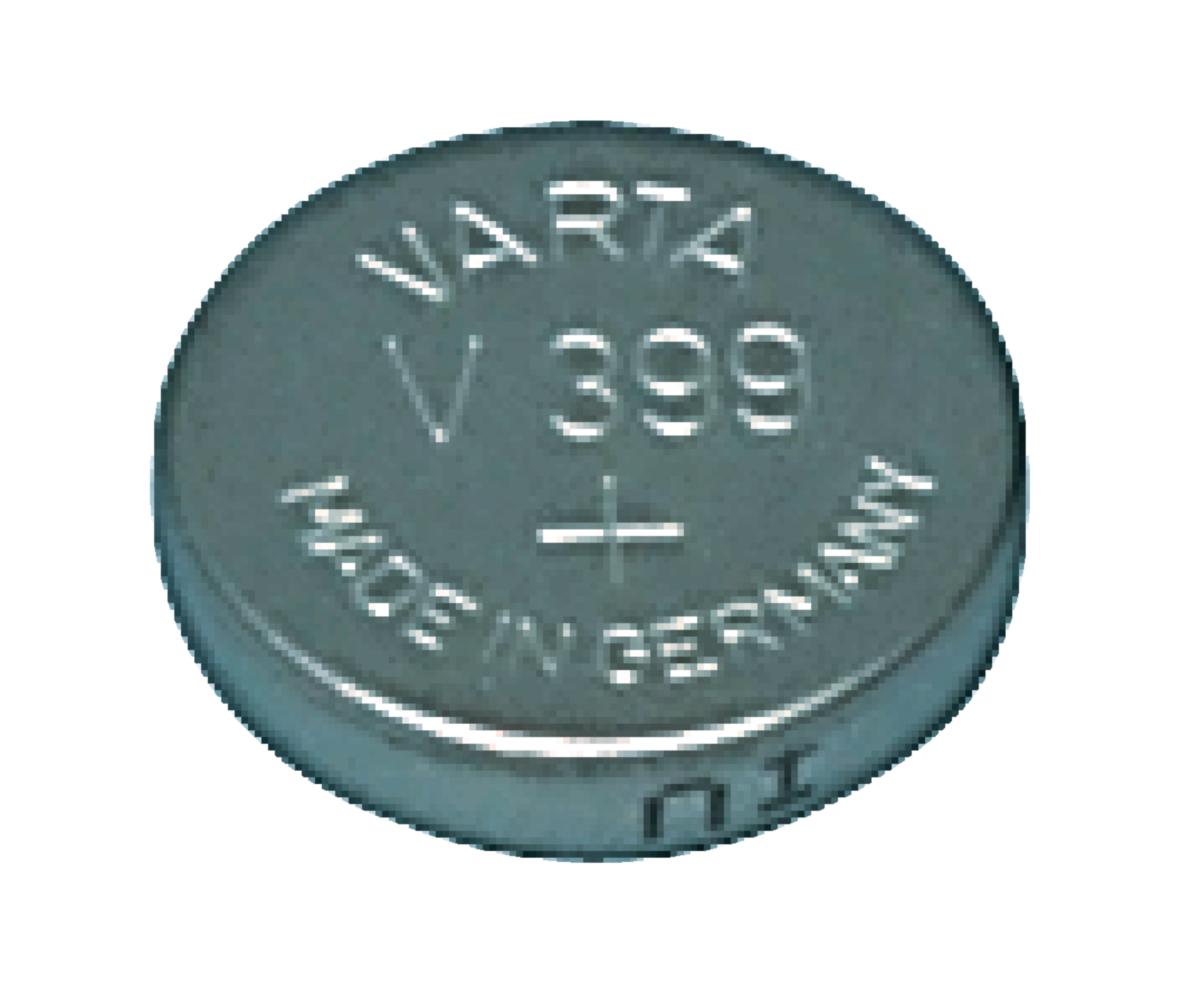 Pile bouton oxyde d'argent 1.55v 42ma (9.5x 2.7mm) sr927sw/sr57sw/varta 399.801.111